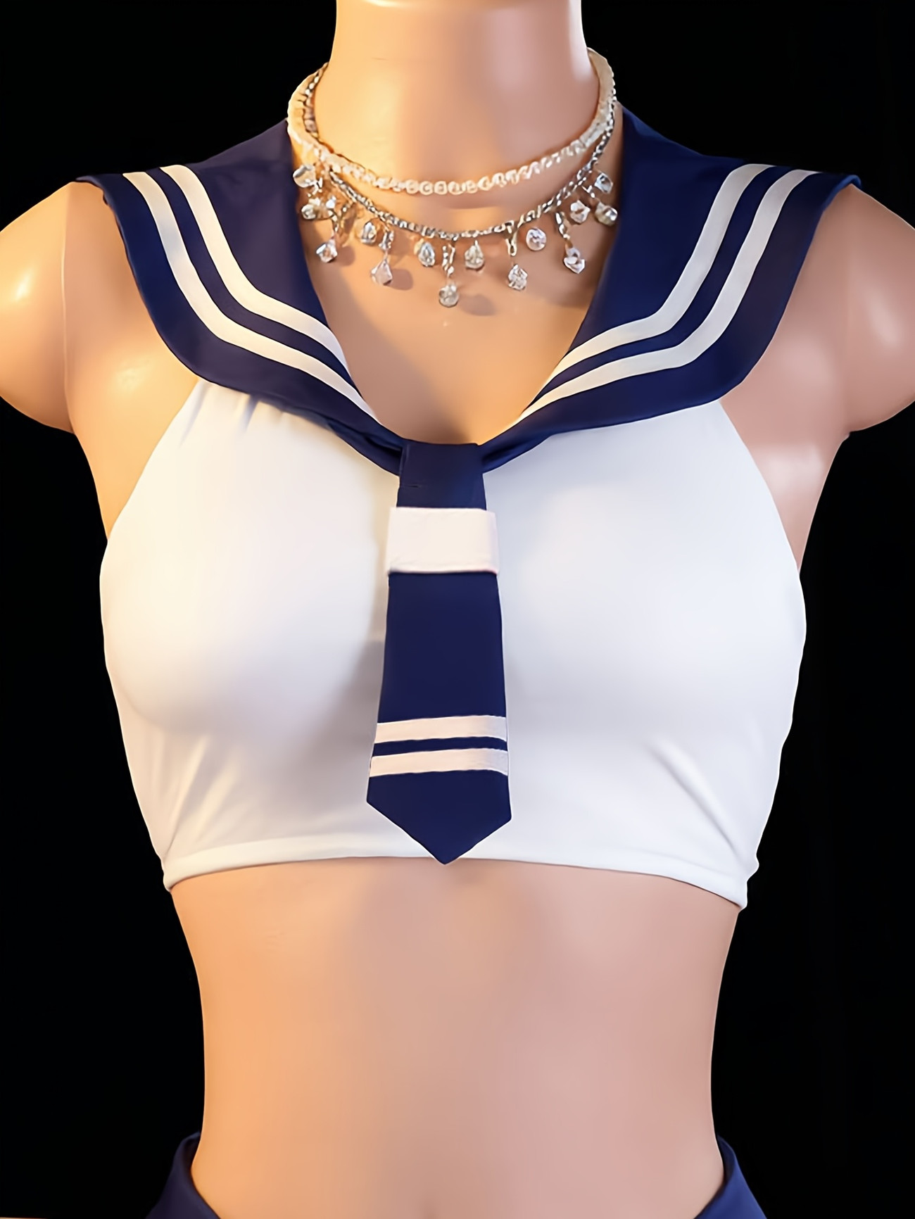 Women's 2Pcs Sailor Role Play  - Garter Belt Set ulasan dan harga
